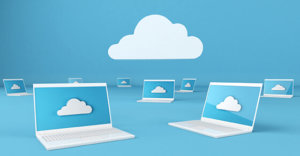 Cloud computing computer connection concept 3d illustration