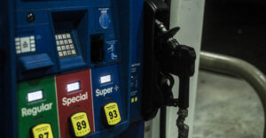 Picture of a gas station pump