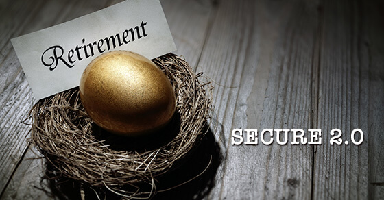 golden egg in a nest with a sign "retirement" next to it. And the text "SECURITY 2.0"