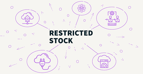 graphic of with the text "Restricted Stock" on it