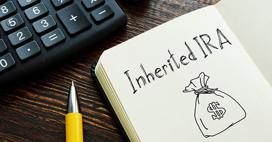Inherited IRA is shown on the conceptual photo using the text